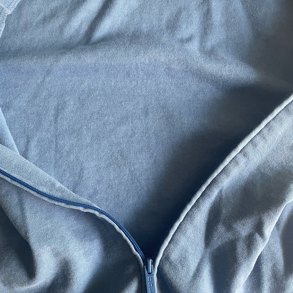 Oscar De La Hoya full zip sweater blue size XL cotton polyester Boxing Champ - Picture 8 of 10